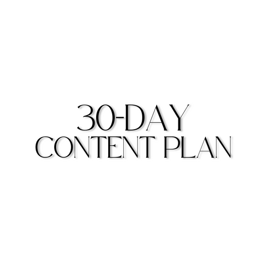 30-day Content Plan